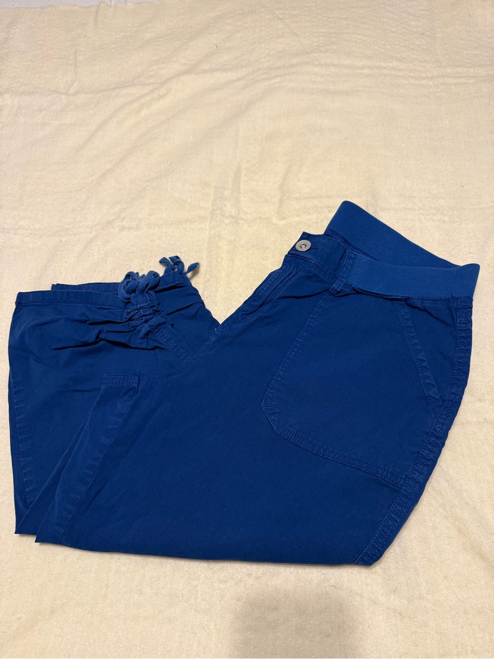 Royal Blue Drawstring Waist Pants